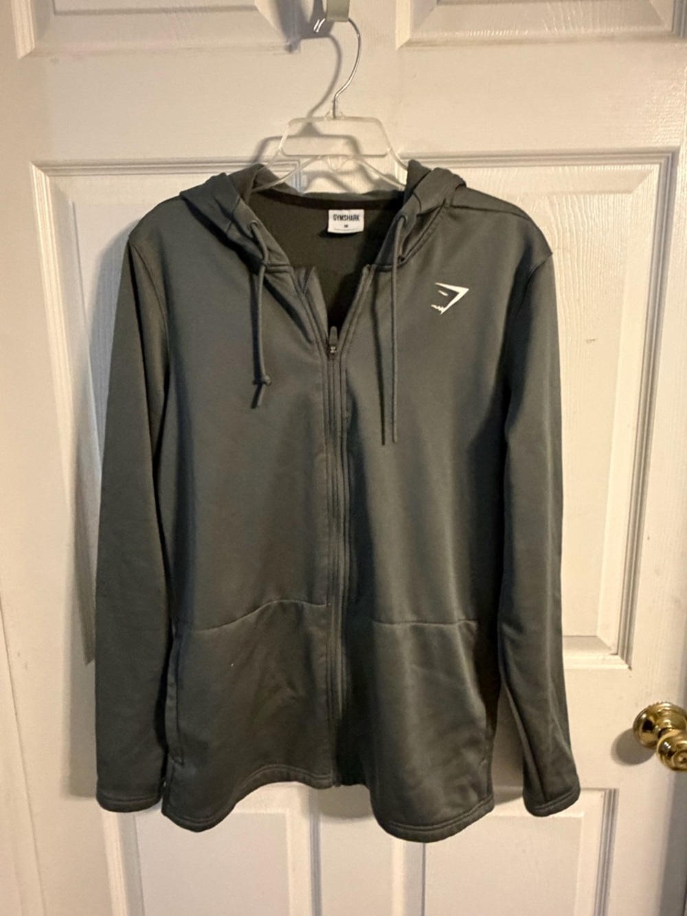 Gymshark Charcoal Full-Zip Hoodie with Hood